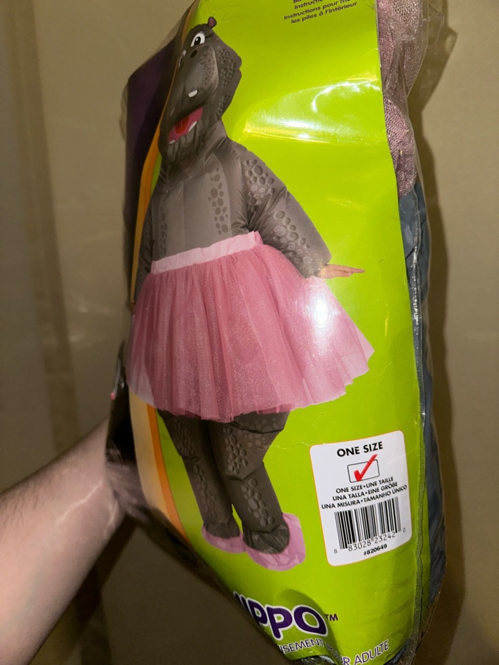 Rubie's Fun-Flatables Adult Inflatable Hippo Costume adult one size - Picture 2 of 4